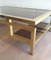 French Brass Coffee Table with Smoked Glass Shelves by Guy Lefèvre, 1970s 8