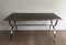 Neo-Classical Style Brushed Steel and Brass Coffee Table, 1940s, Image 7