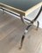 Neo-Classical Style Brushed Steel and Brass Coffee Table, 1940s, Image 6