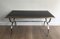 Neo-Classical Style Brushed Steel and Brass Coffee Table, 1940s 1