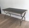 Neo-Classical Style Brushed Steel and Brass Coffee Table, 1940s 5