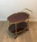 French Neoclassical Style Brass & Mahogany Trolley with Removable Trays, 1940s 3