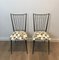 French Black Lacquered Chairs by Colette Gueden, 1950s, Set of 2 2