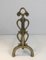 French Bronze and Iron Andirons in Style of Raymond Subes, 1940s, Set of 2 5