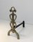 French Bronze and Iron Andirons in Style of Raymond Subes, 1940s, Set of 2 4