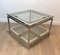 French Chrome & Brass Design Side Table, 1970s 3