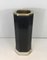 French Ebonized Wood, Brass & Marble Umbrella Stand, 1950s 1