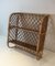 French Rattan Wall Shelf Attributed to Audoux Minet, 1950s 1