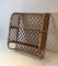 French Rattan Wall Shelf Attributed to Audoux Minet, 1950s 2