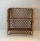 French Rattan Wall Shelf Attributed to Audoux Minet, 1950s 3