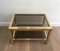 Large Brass & Smoked Glass Side Tables, 1970s, Set of 2, Image 1