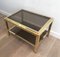 Large Brass & Smoked Glass Side Tables, 1970s, Set of 2 6