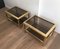 Large Brass & Smoked Glass Side Tables, 1970s, Set of 2, Image 3
