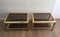 Large Brass & Smoked Glass Side Tables, 1970s, Set of 2 5