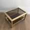 Large Brass & Smoked Glass Side Tables, 1970s, Set of 2 4