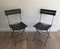 Stühle aus Leder & Metall, 1950er, 2er Set 2