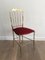 Brass and Fabric Chair from Chiavari, 1940s, Image 2
