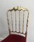 Brass and Fabric Chair from Chiavari, 1940s, Image 6