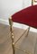 Brass and Fabric Chair from Chiavari, 1940s, Image 7