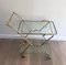 Italian Brass and Engraved Glass Drinks Trolley, 1950s 3