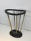 Ebonised Wood and Brass Umbrella Stand by Jacques Adnet, France, 1950s 2