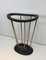 Ebonised Wood and Brass Umbrella Stand by Jacques Adnet, France, 1950s, Image 2