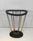 Ebonised Wood and Brass Umbrella Stand by Jacques Adnet, France, 1950s, Image 1