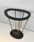 Ebonised Wood and Brass Umbrella Stand by Jacques Adnet, France, 1950s 5