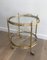 Neo-Classical Brass Round Trolley, France, 1940s 4