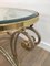 Neo-Classical Oval Brushed Steel and Brass Coffee Table, 1970s 5