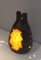 Lámpara de cerámica y vidrio amarillo, años 70, Imagen 4