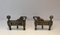 Empire Bronze Andirons with Lions, France, 1850s, Set of 2 4