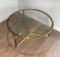 Gilt Coffee Table with Removable Glass Shelves, 1970s 3