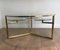 Gilt Coffee Table with Removable Glass Shelves, 1970s 1