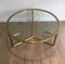 Gilt Coffee Table with Removable Glass Shelves, 1970s 4