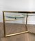 Gilt Coffee Table with Removable Glass Shelves, 1970s 8