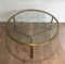 Gilt Coffee Table with Removable Glass Shelves, 1970s 5