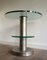 Brushed Metal and Glass Round Occasional Table, 1960s 5