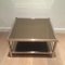 Grandes Tables d'Appoint en Chrome et Bronze, 1970s, Set de 2 1