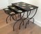 French Ceramic and Black Iron Nesting Tables, 1950s 6
