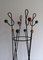 French Treble Clef Coat Hanger in Iron and Wood, 1950s 4