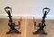 Art and Crafts Iron Andirons, 1900s, Set of 2, Image 3