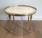 Small Round Solid Brass Occasionable Table with Marble Top, 1960s 2
