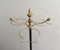 Tall French Black Lacquered & Brass Coat & Hat Rack, 1900s 2