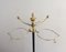Tall French Black Lacquered & Brass Coat & Hat Rack, 1900s 3