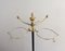 Tall French Black Lacquered & Brass Coat & Hat Rack, 1900s, Image 3