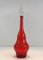 Red Glass Design Bottle, 1970s 2