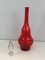 Red Glass Design Bottle, 1970s, Image 3