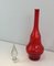 Red Glass Design Bottle, 1970s 4