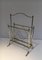 French Neoclassical Brass Magazine Rack Attributed to Maison Jansen, 1940s 1